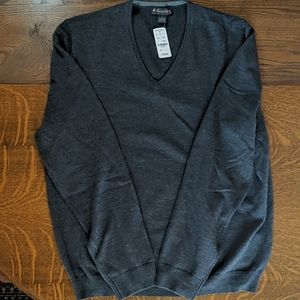 Charcoal Gray Brooks Brothers Merino Wool Sweater